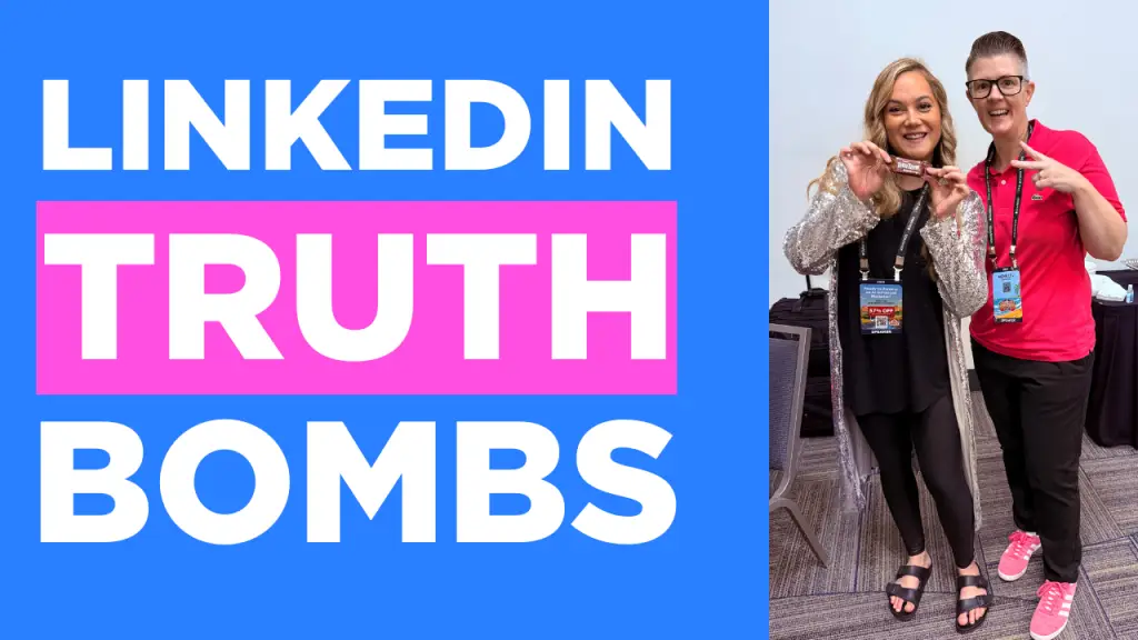 LINKEDIN TRUTH BOMB MICHELLE J RAYMOND LINKEDIN EXPERT